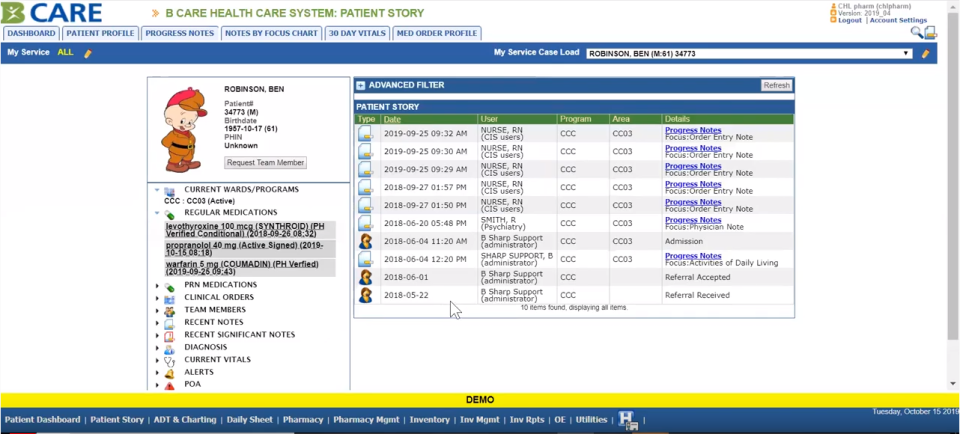 screenshot of B Care